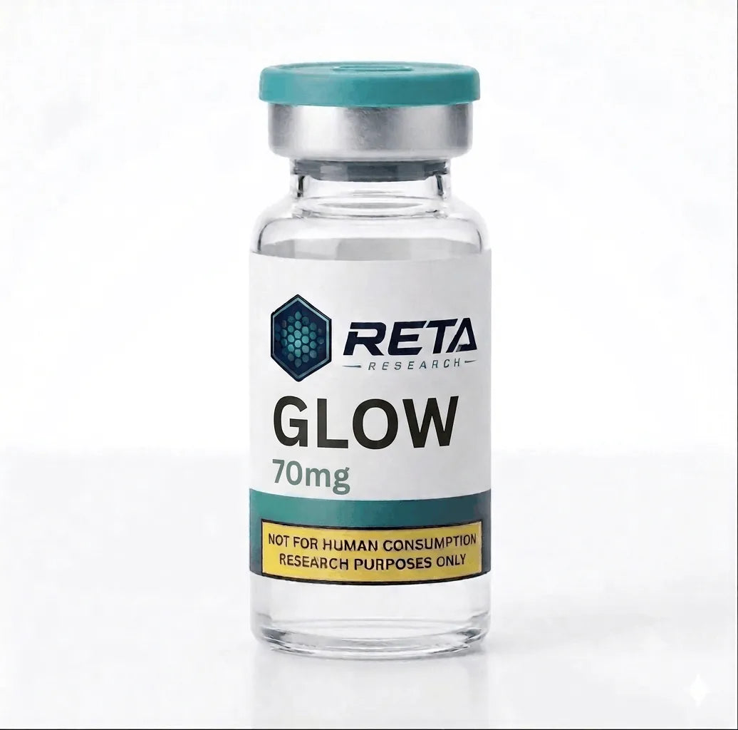 GLOW 70mg peptide blend research vial - Reta Research