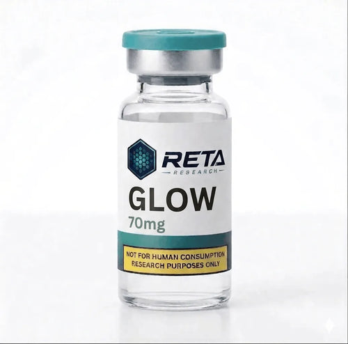 GLOW 70mg peptide blend research vial - Reta Research