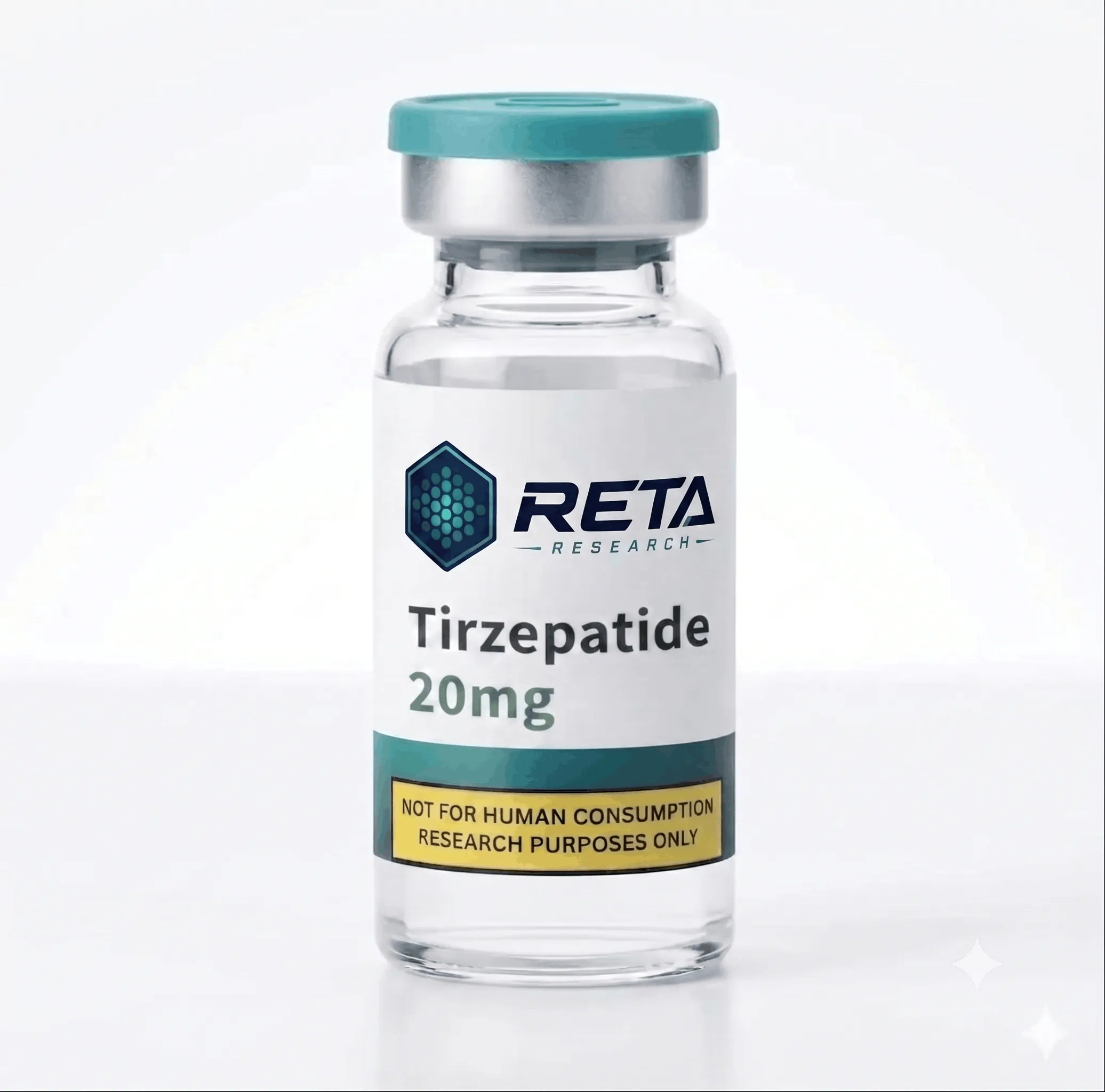 Tirzepatide 20mg research peptide vial - Reta Research